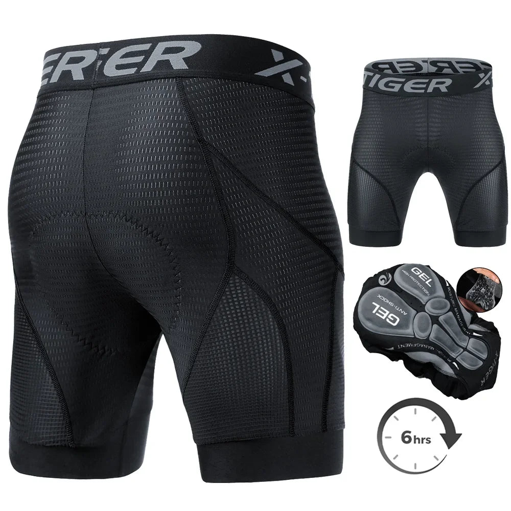 X-TIGER Herren Fahrradunterwäsche Shorts 5D Gepolstert